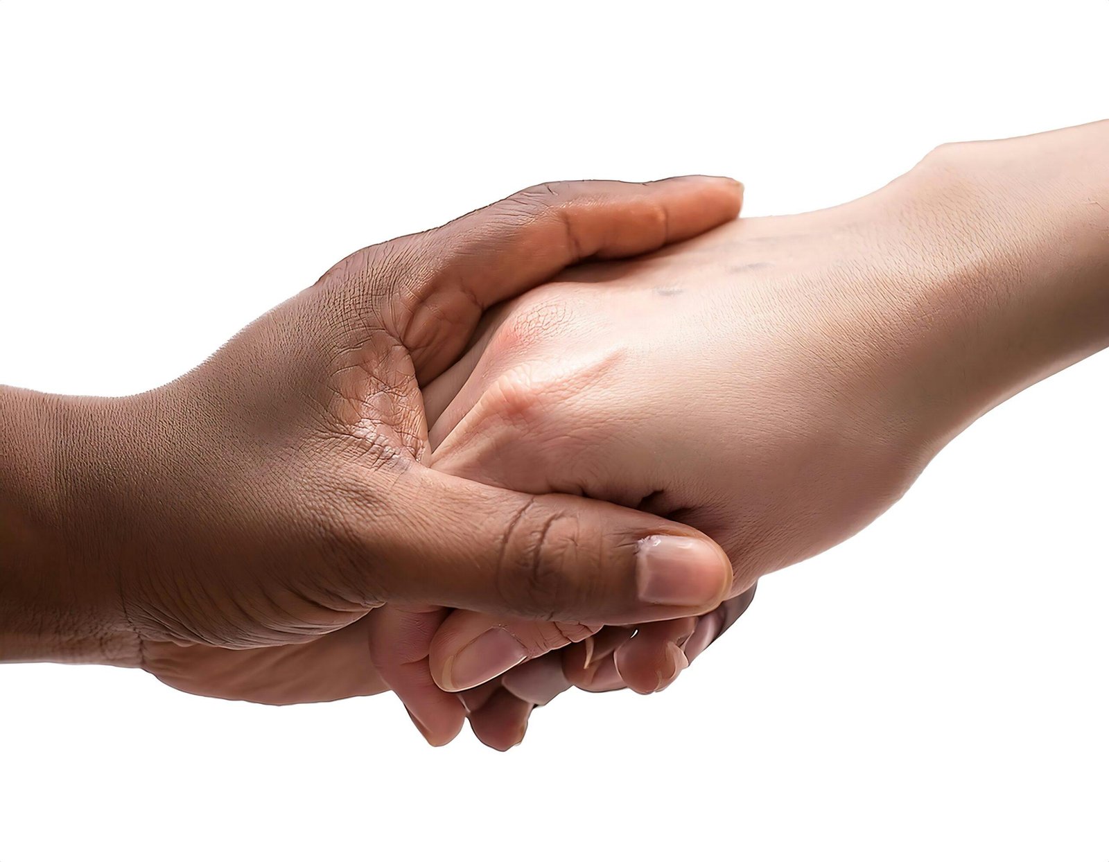 Happy driver hugging tow truck operator